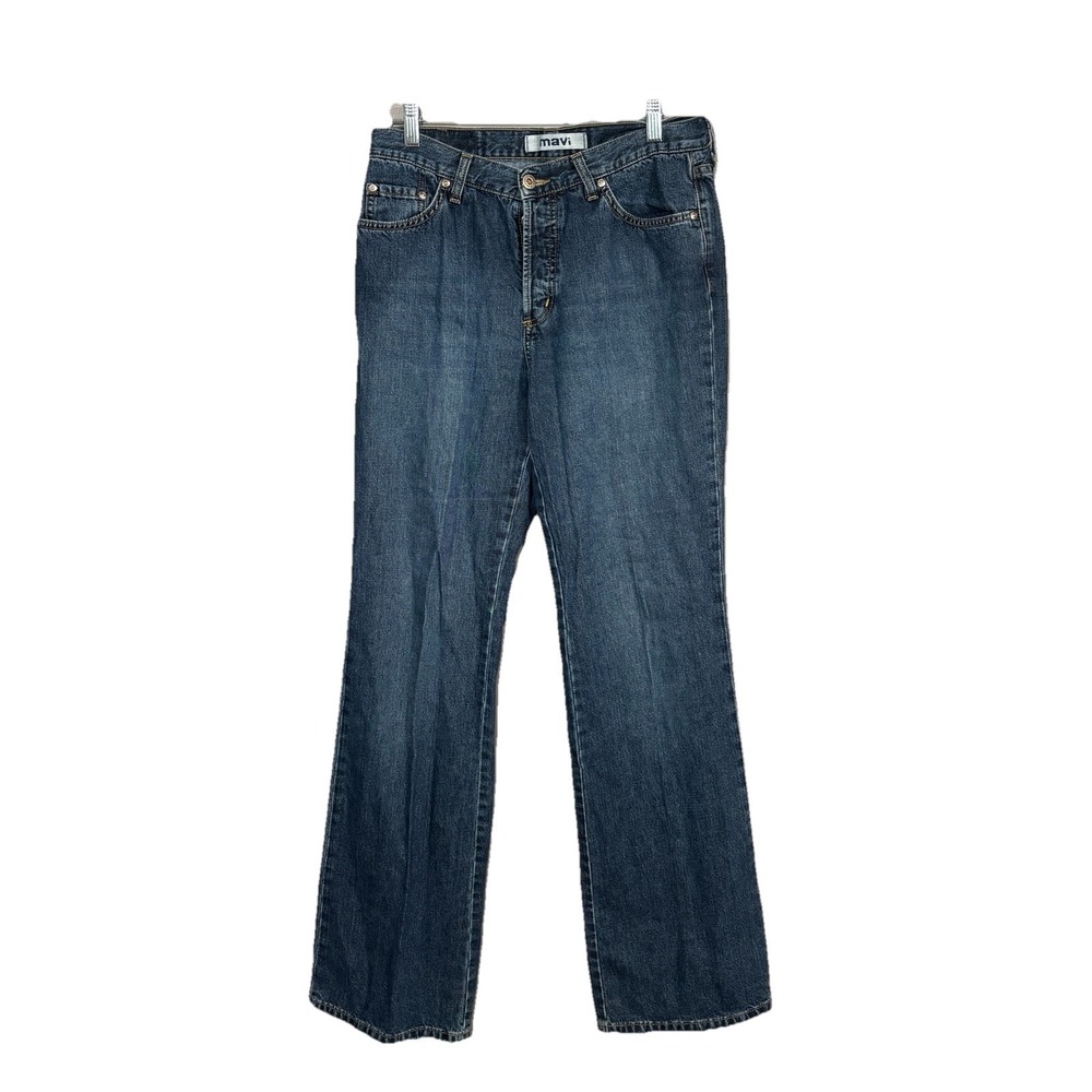 Mavi Flared Jeans Womens 31 x 34 136 Molly Dark Wsh Mid Rise Button Fly Y2K Boho